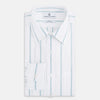 View 5 of product Track Striped Sage on White Weekend Fit Shirt in Cotton