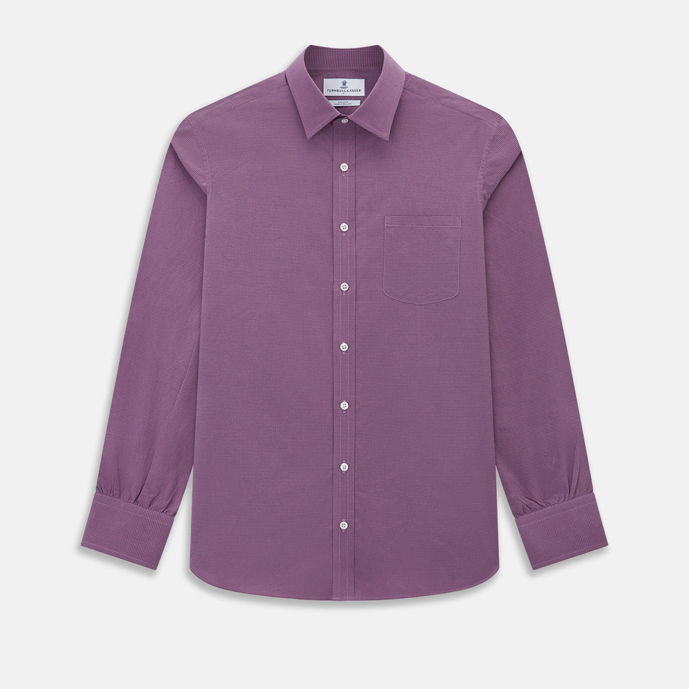 Striped Navy on Antique Pink Weekend Fit Shirt in Cotton