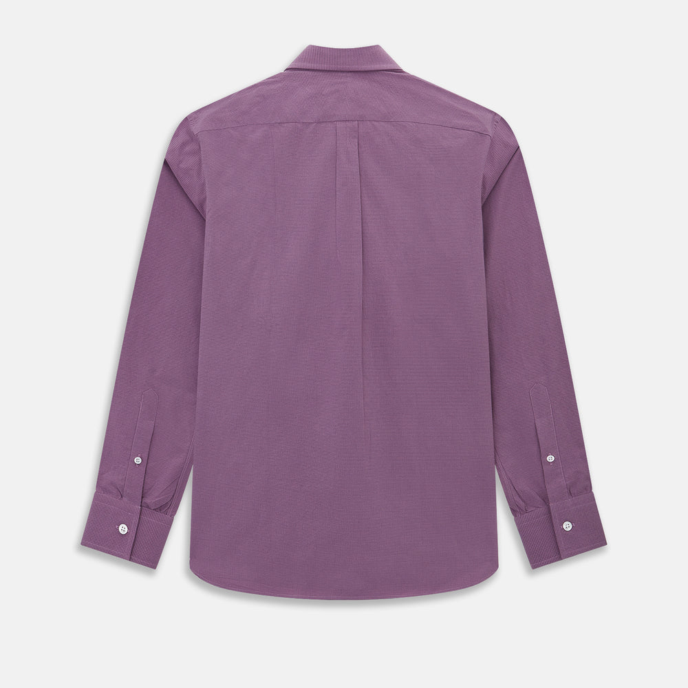 Striped Navy on Antique Pink Weekend Fit Shirt in Cotton
