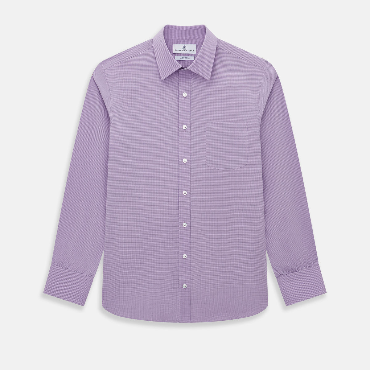 View 1 of product Fine Checked Baby Pink Weekend Fit Shirt in Cotton