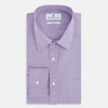 View 5 of product Fine Checked Baby Pink Weekend Fit Shirt in Cotton