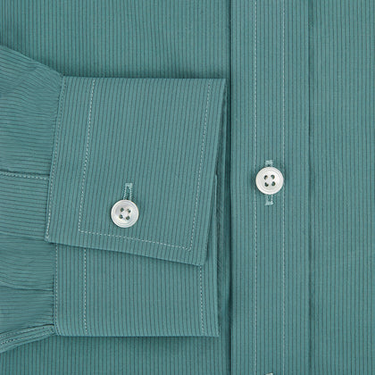 SHIRTS WF DERBY COLLAR 1BC 1PKT NVY STR ON SAGE Image 3