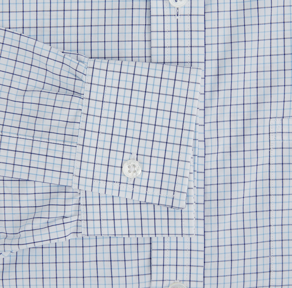 Blue Double Graph Check Richmond Shirt