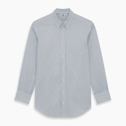 Blue Double Pinstripe Richmond Shirt Image 5