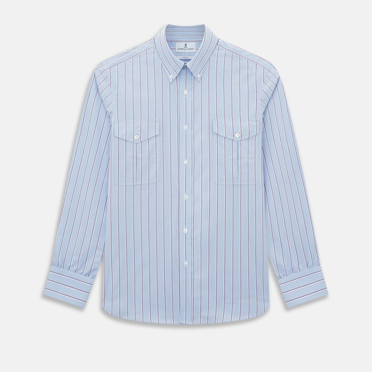 View 1 of product Navy and Purple Multi-Stripe Richmond Shirt XS