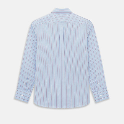 Navy and Purple Multi-Stripe Richmond Shirt Image 2