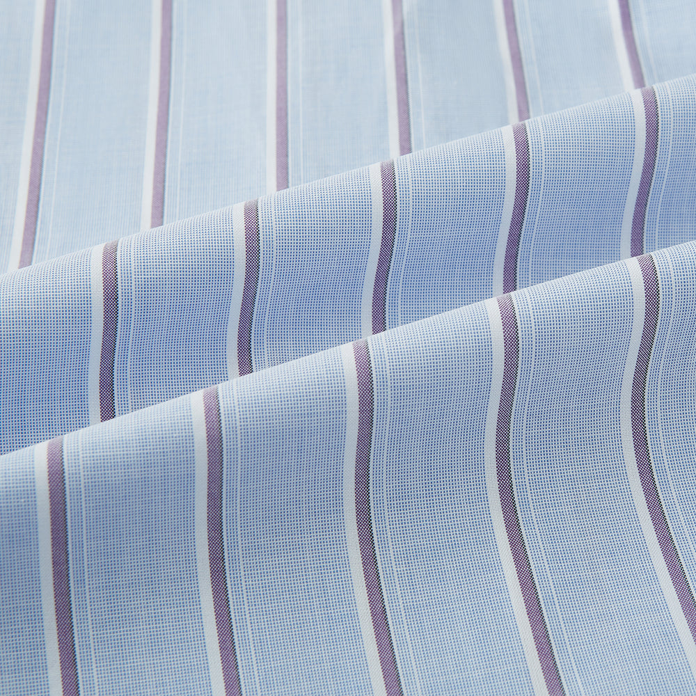 Navy and Purple Multi-Stripe Richmond Shirt XS