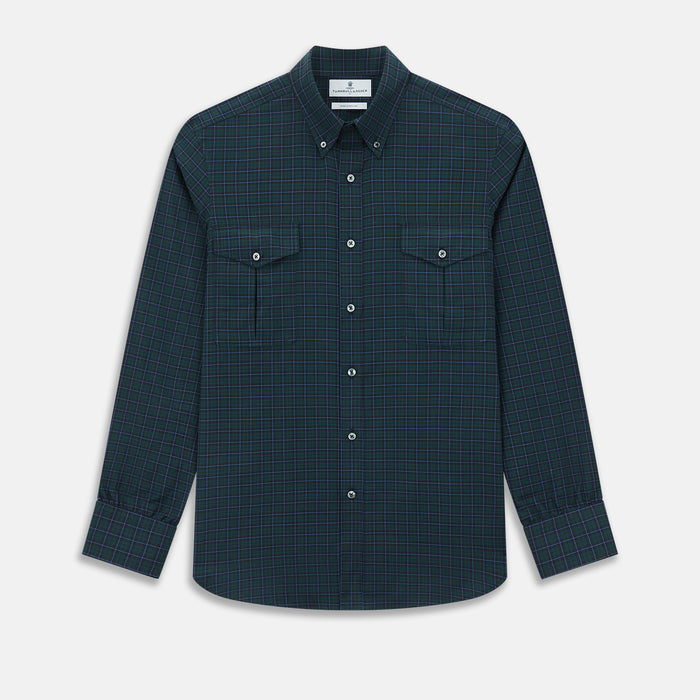 Modern Black Watch Tartan Richmond Shirt