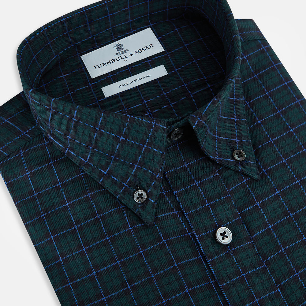 Modern Black Watch Tartan Richmond Shirt XS
