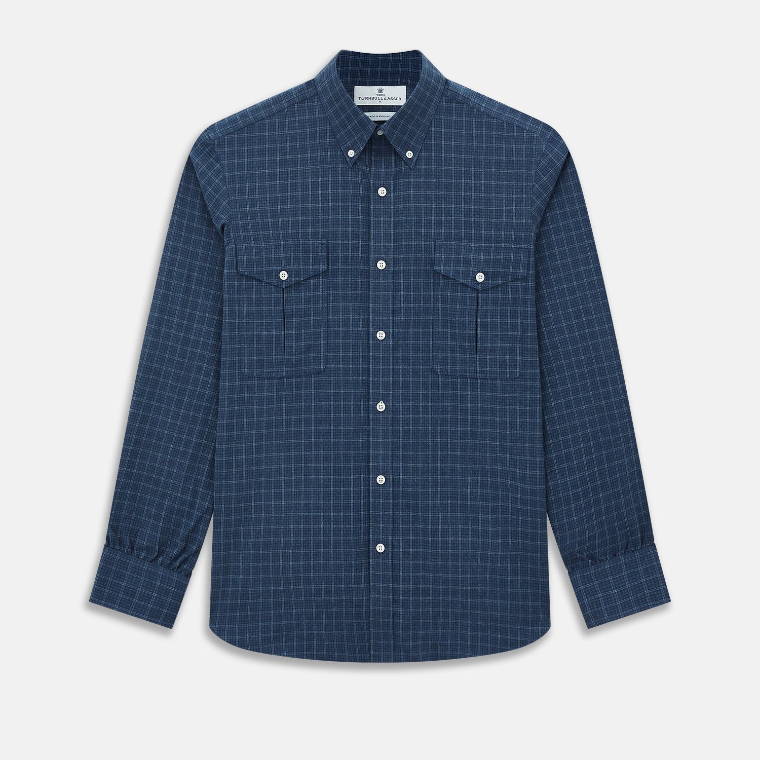 View 1 of product Indigo Tonal Windowpane Richmond Shirt XS