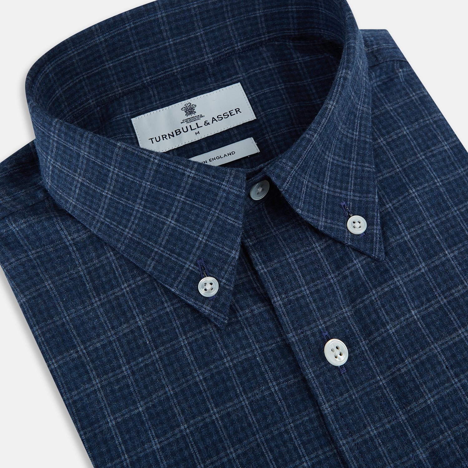 View 2 of product Indigo Tonal Windowpane Richmond Shirt XS