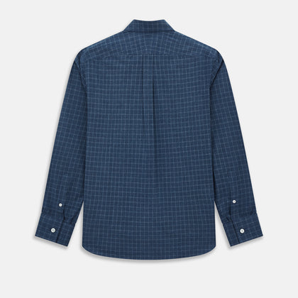 Indigo Tonal Windowpane Richmond Shirt Image 2