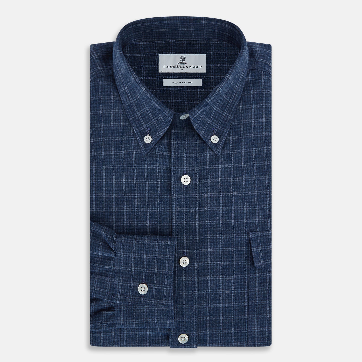 View 5 of product Indigo Tonal Windowpane Richmond Shirt XS