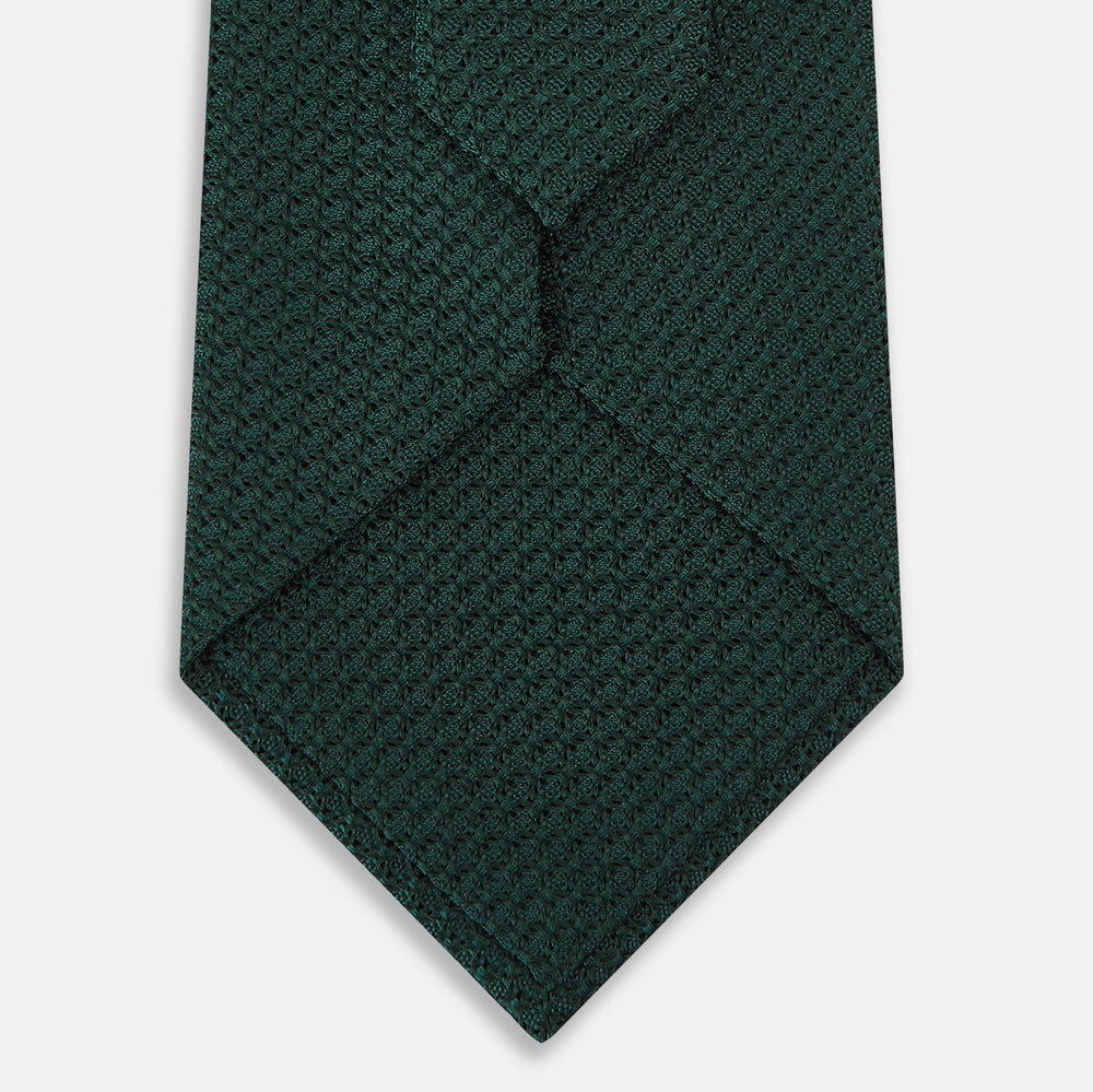 Dark Green Grenadine Silk Tie