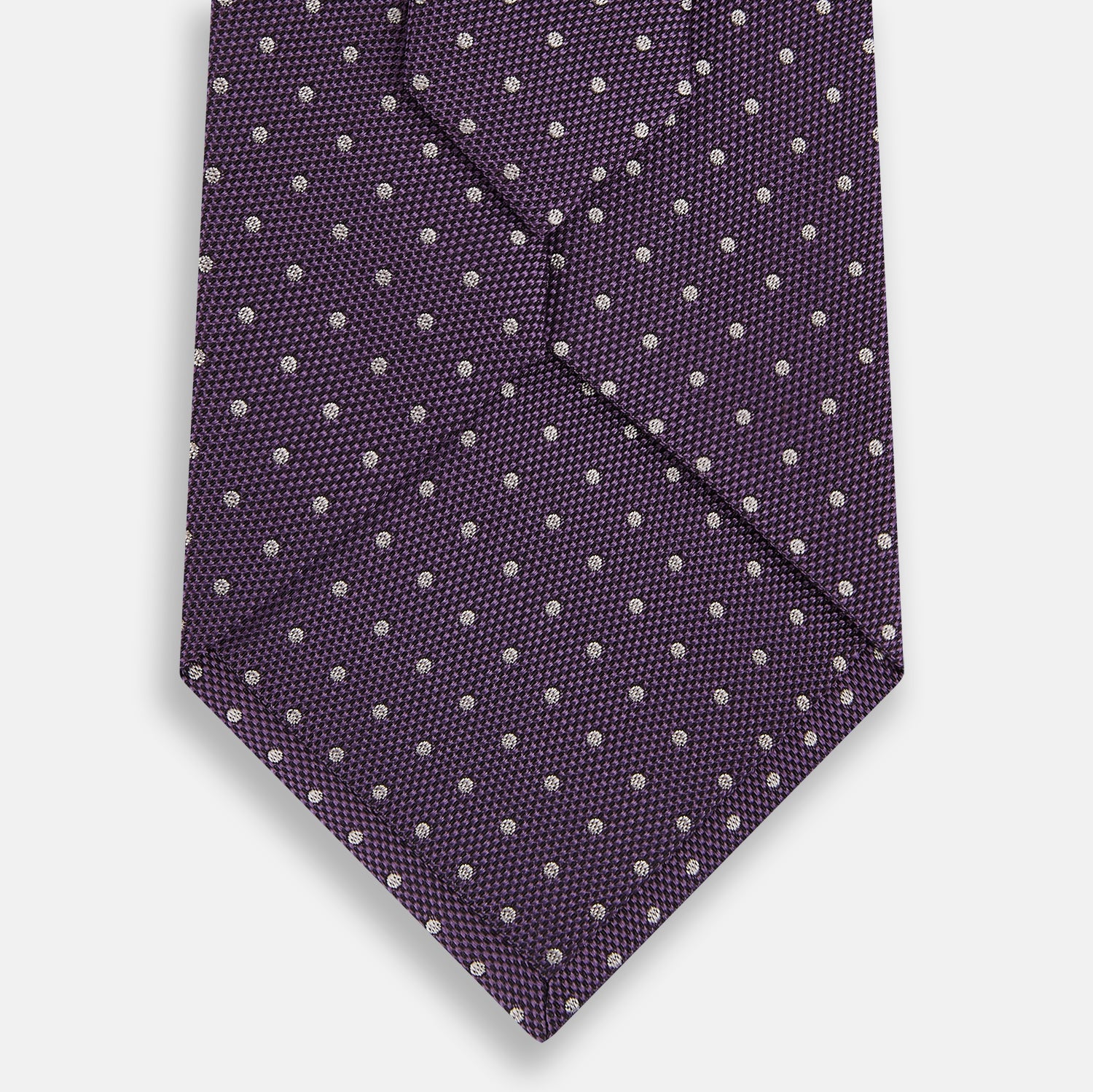 View 3 of product Lilac and Purple Micro Dot Silk Tie