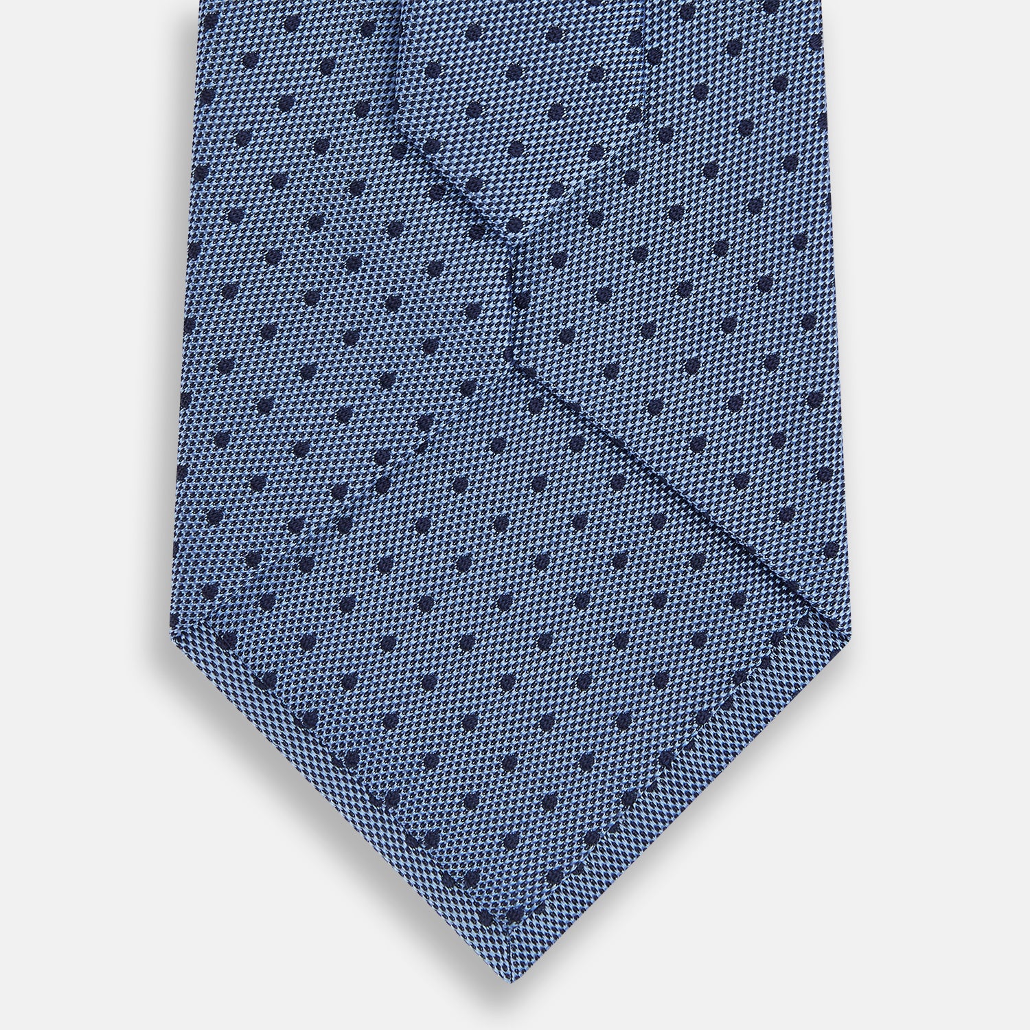 View 3 of product Navy and Blue Micro Dot Silk Tie
