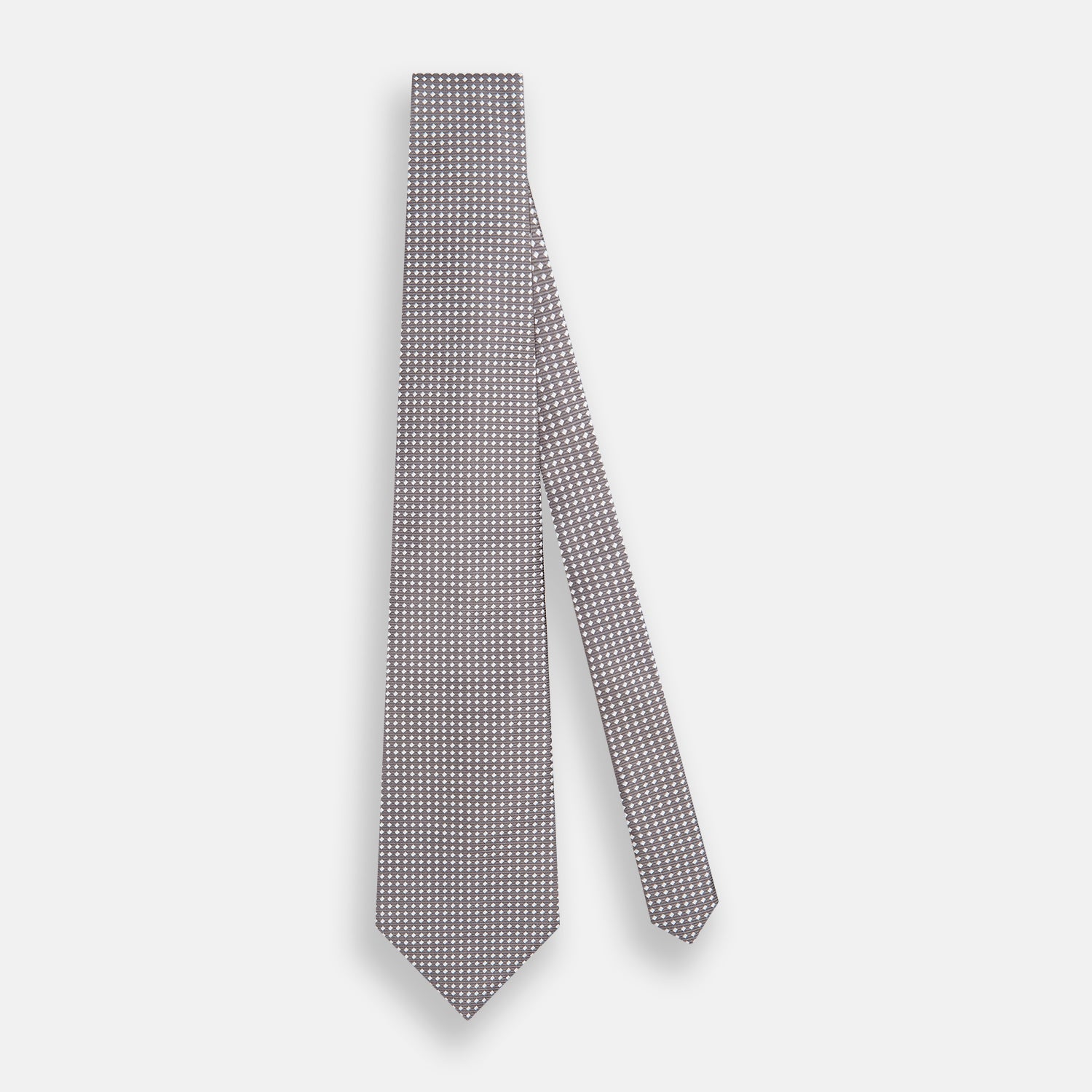 View 2 of product Grey and White Diamond Silk Tie