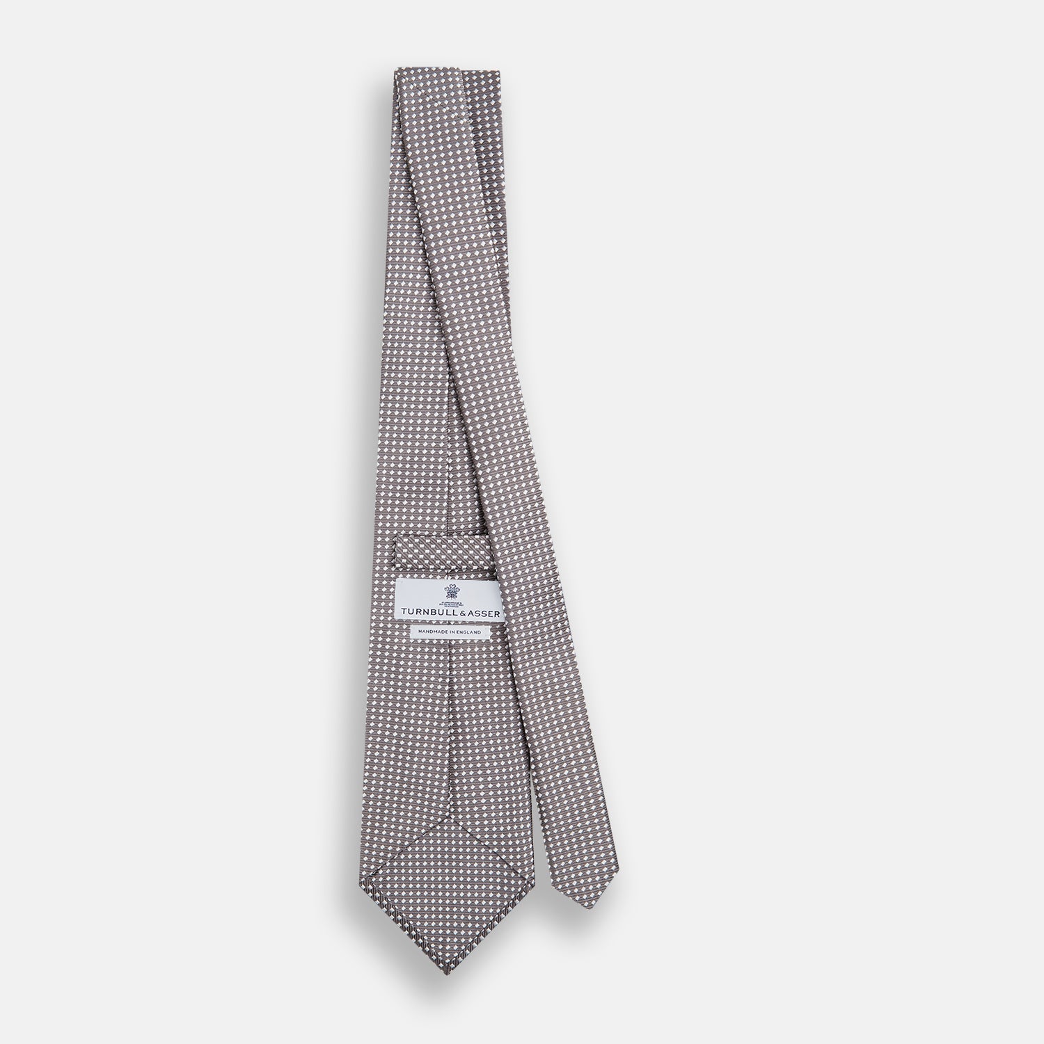 View 4 of product Grey and White Diamond Silk Tie