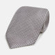 Grey and White Diamond Silk Tie