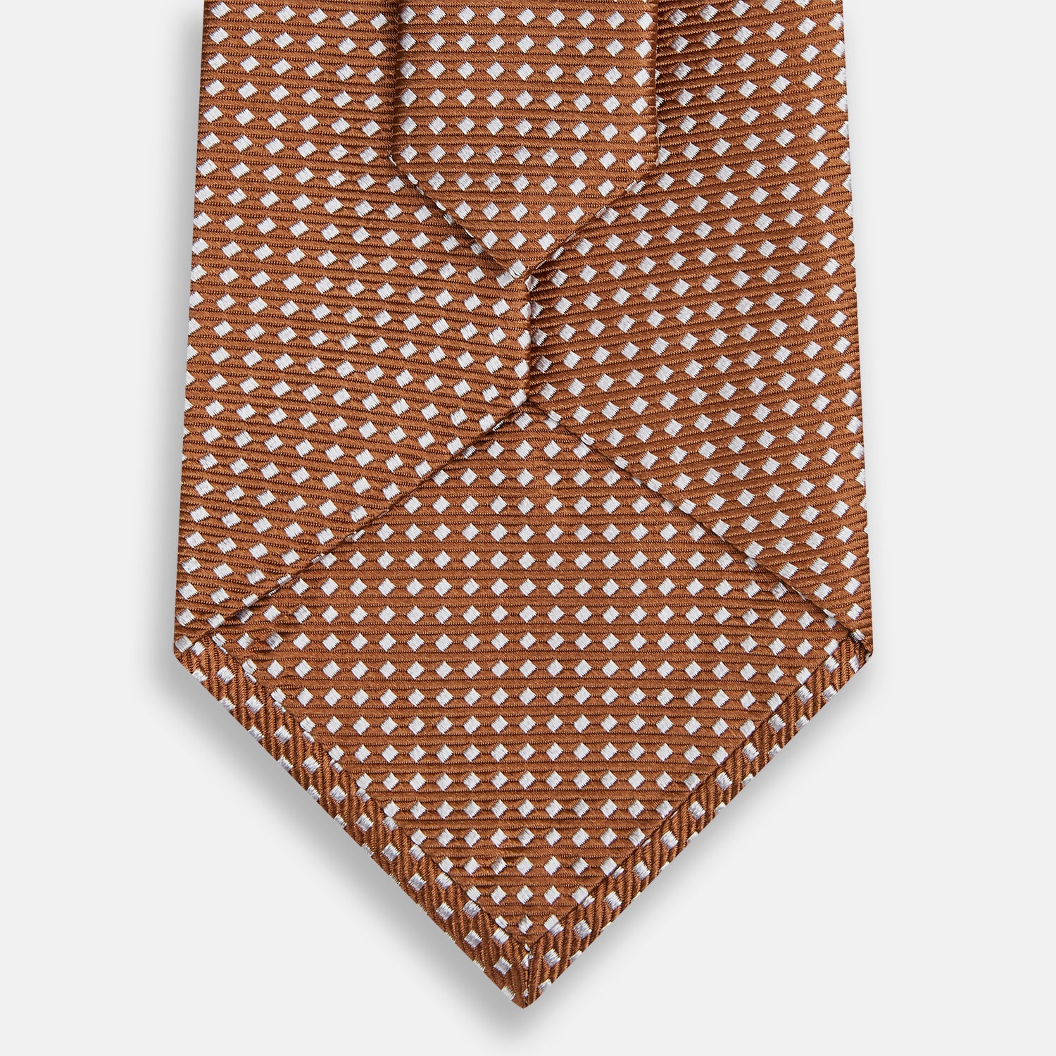 View 3 of product Brown and White Diamond Silk Tie