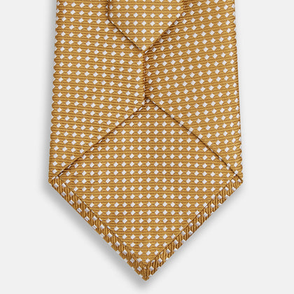 Light Brown and White Diamond Silk Tie Image 3