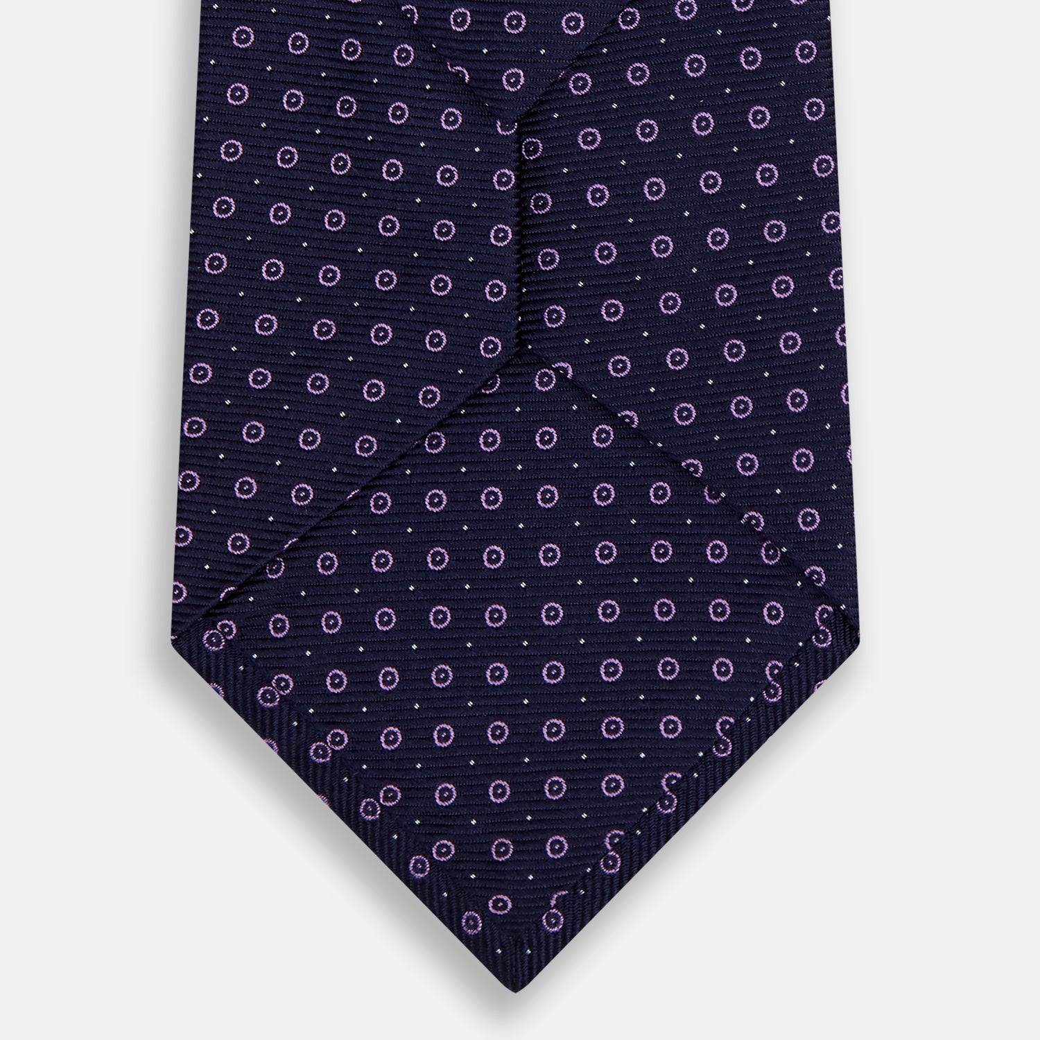 View 3 of product Navy and Lilac Circle Silk Tie