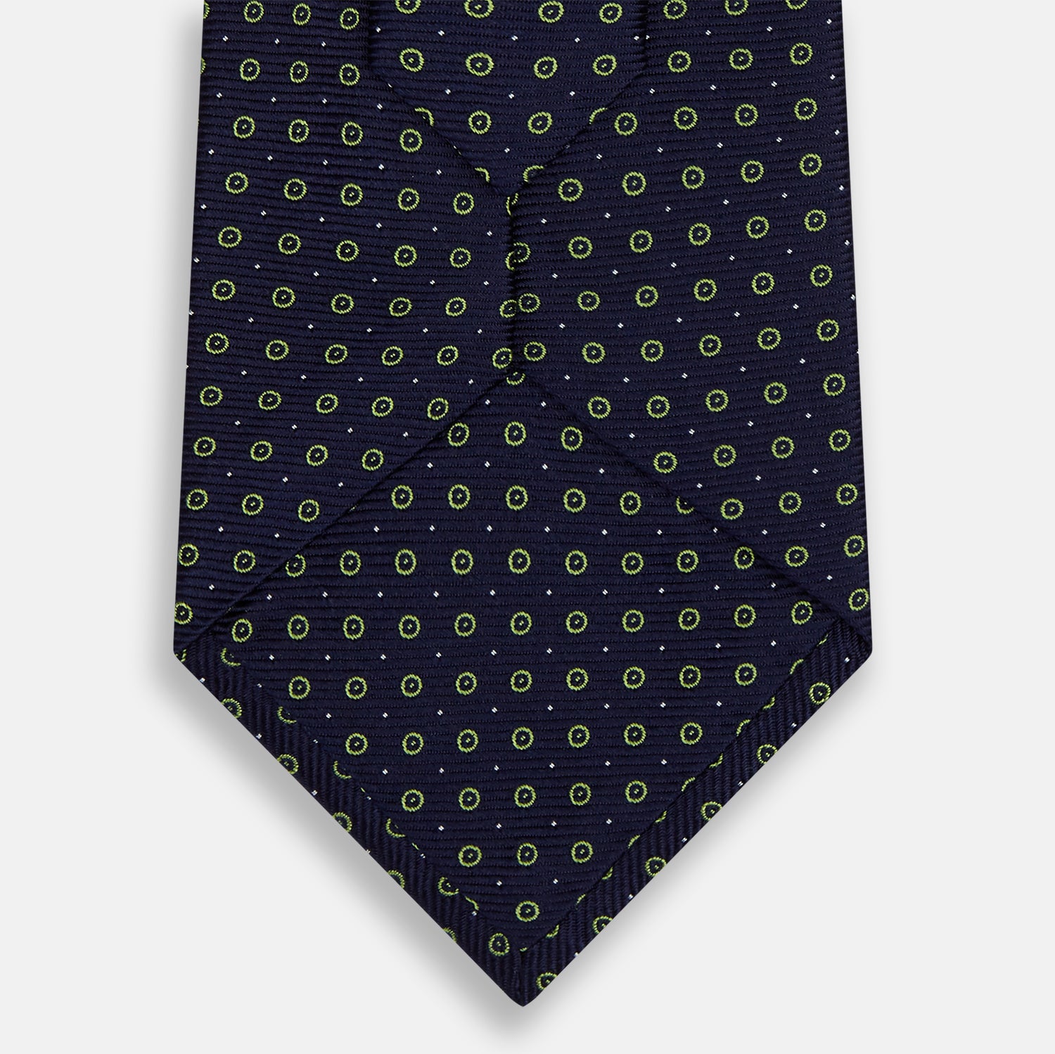 View 3 of product Navy and Light Green Circle Silk Tie