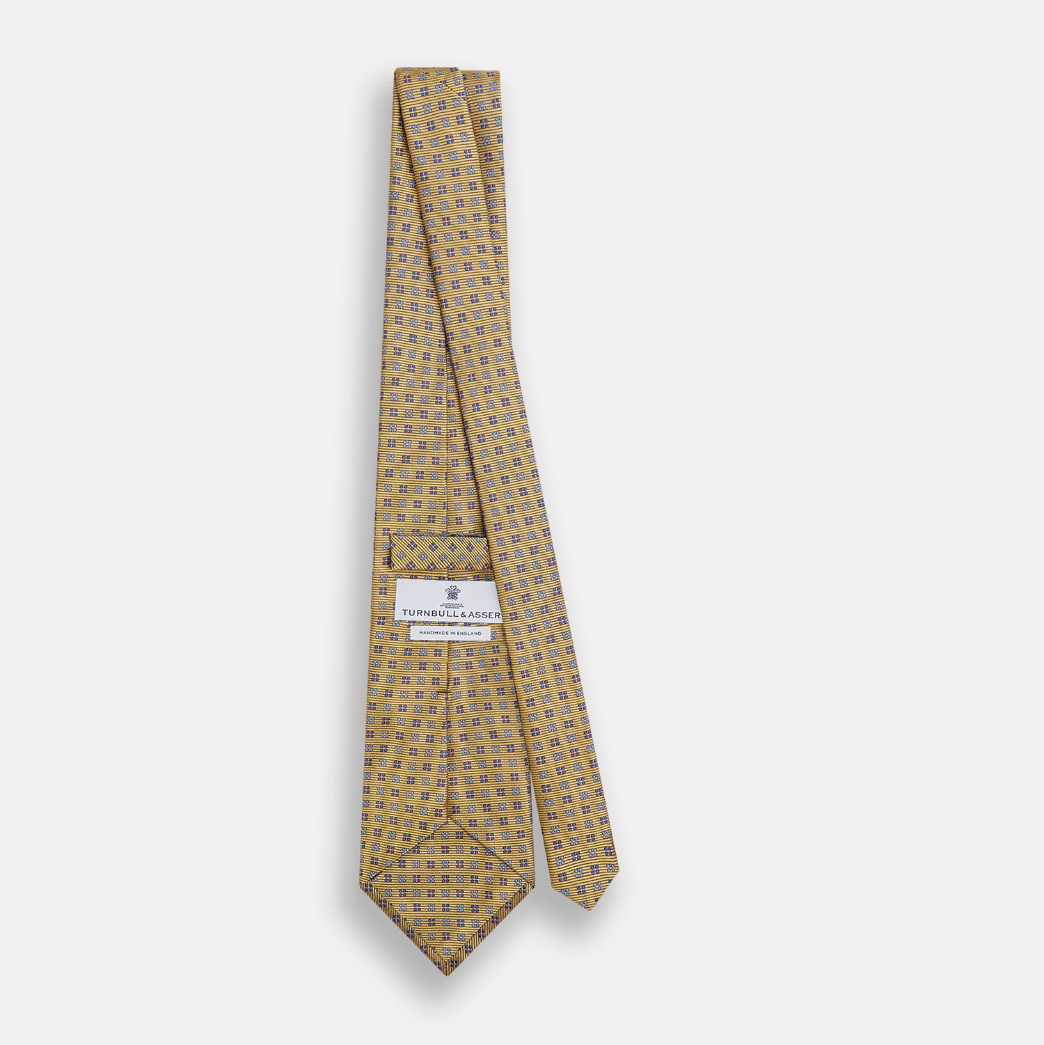 View 4 of product Blue and Gold Multi Dot Silk Tie