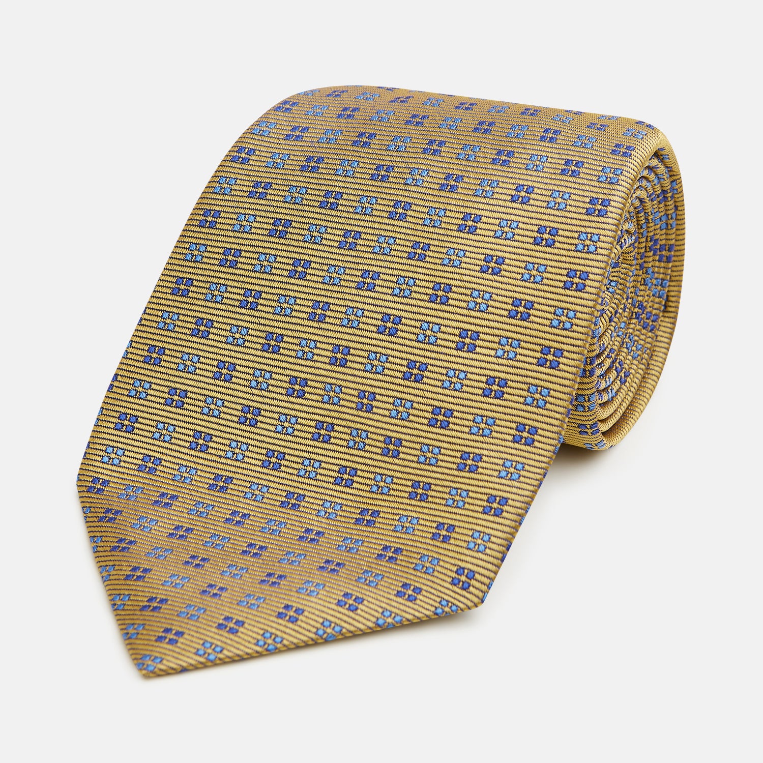 View 1 of product Blue and Gold Multi Dot Silk Tie