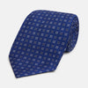Blue and Brown Multi Dot Silk Tie