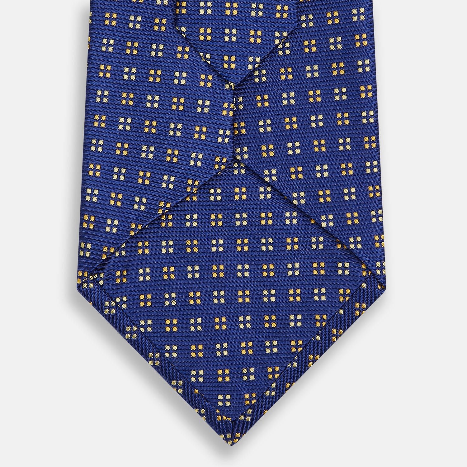 View 3 of product Blue and Yellow Multi Dot Silk Tie