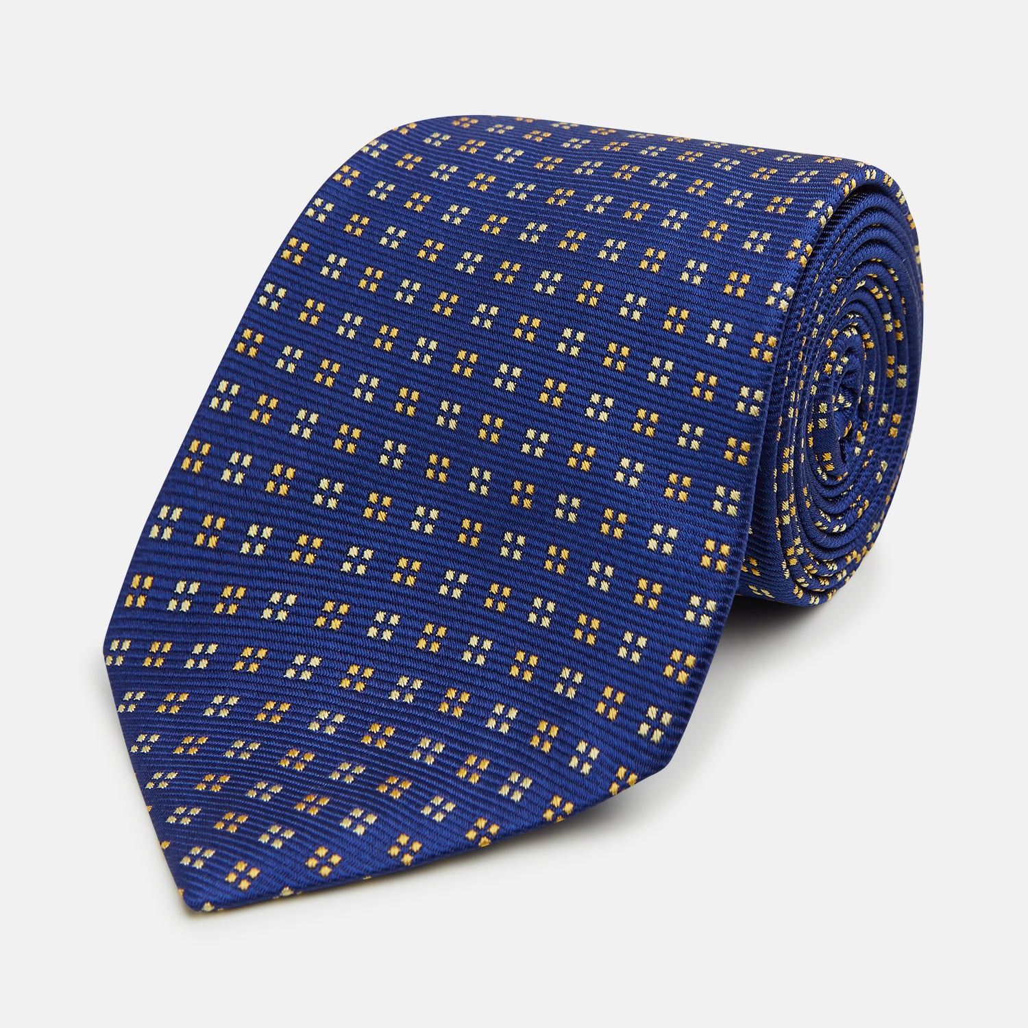 View 1 of product Blue and Yellow Multi Dot Silk Tie