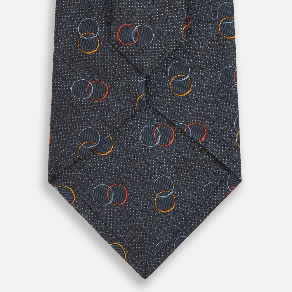Navy Links Silk Tie