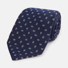 View 1 of product Navy Micro Rectangle Silk Tie