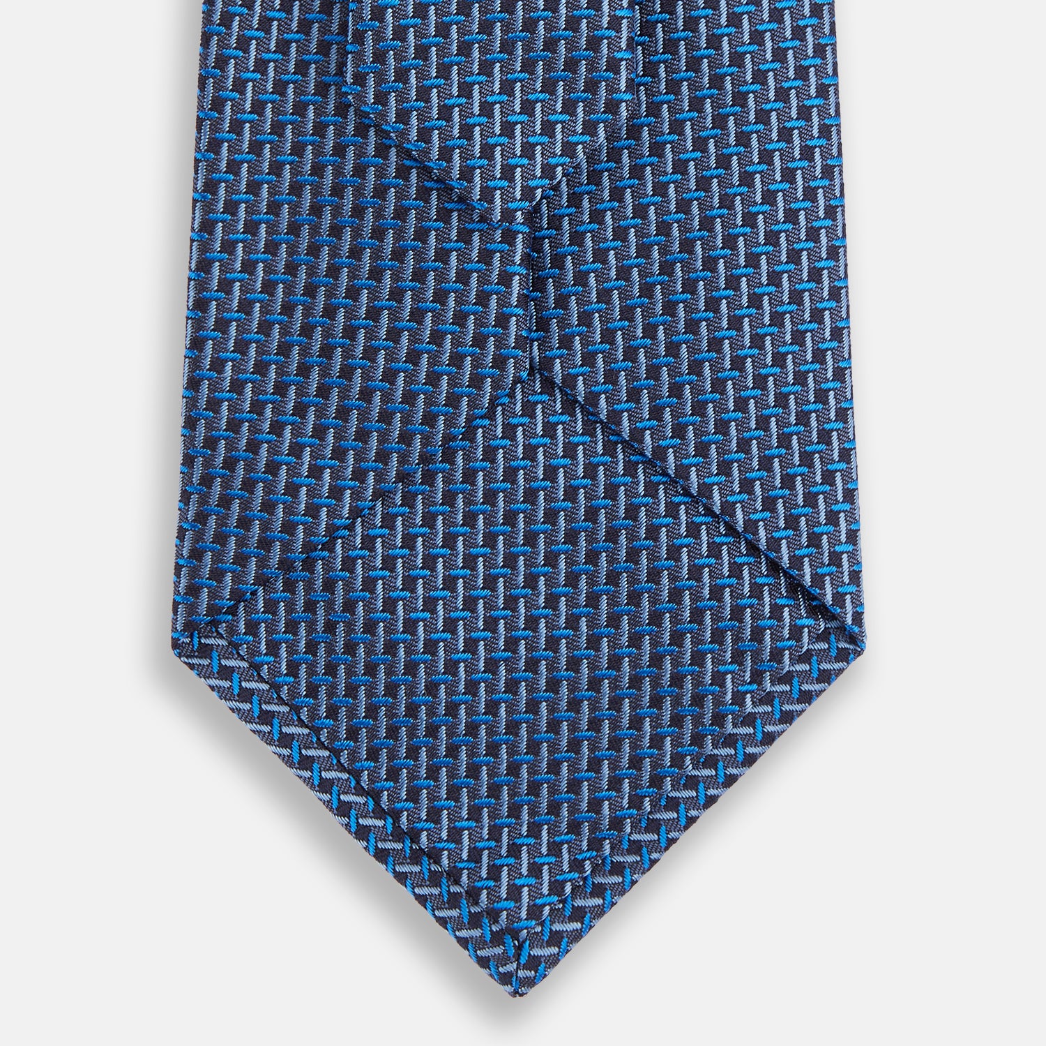 View 3 of product Blue Geometric Silk Tie