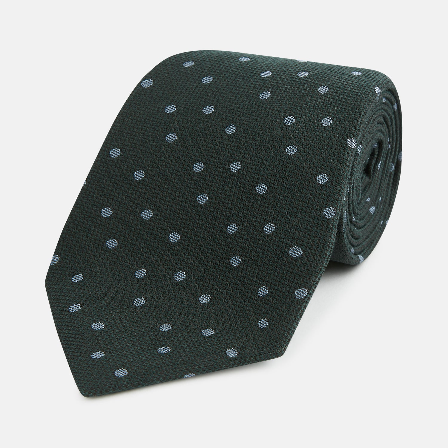 View 1 of product Pale Blue and Green Micro Dot Silk Blend Tie