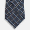 View 3 of product Navy Fine Double Check Silk Tie