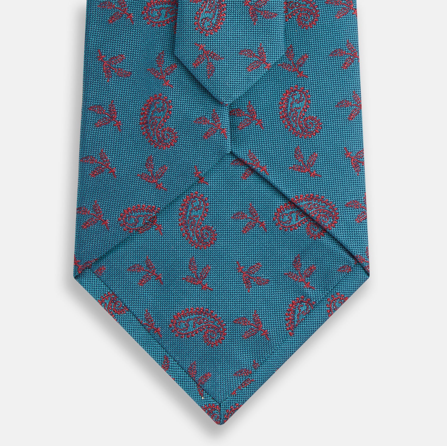 View 3 of product Teal Paisley Silk Tie
