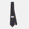 Blue and Brown Tartan Silk Blend Tie