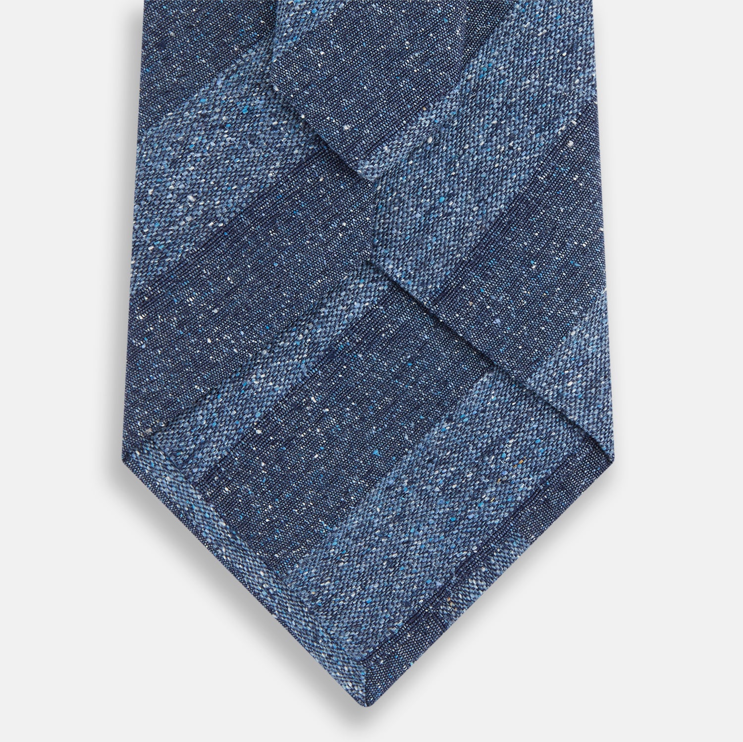 Blue Block Stripe Silk Tie