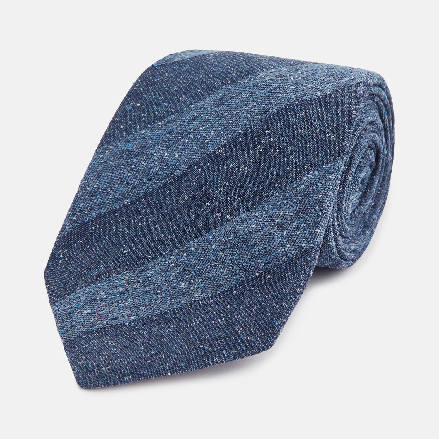 View 1 of product Blue Block Stripe Silk Tie