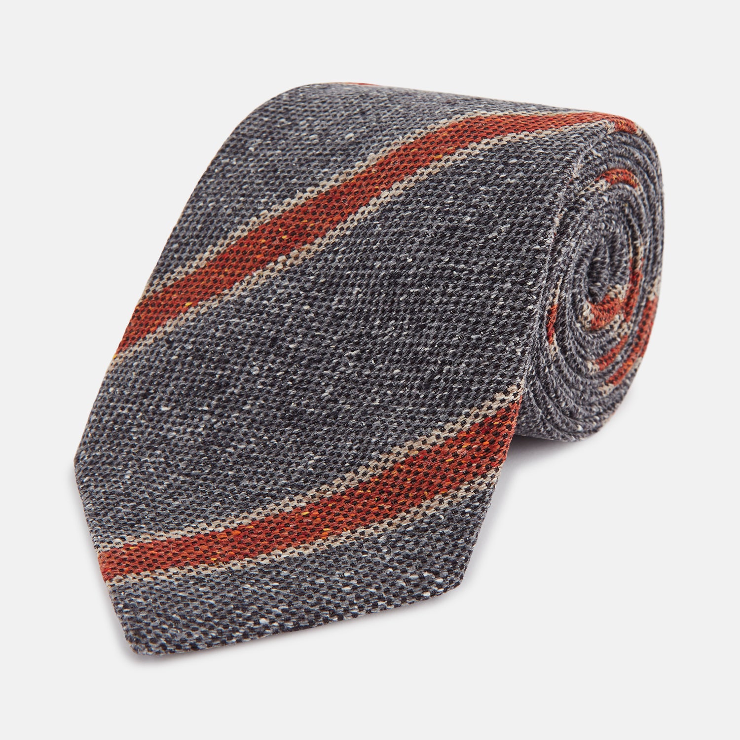 View 1 of product Red Block Stripe Silk Tie
