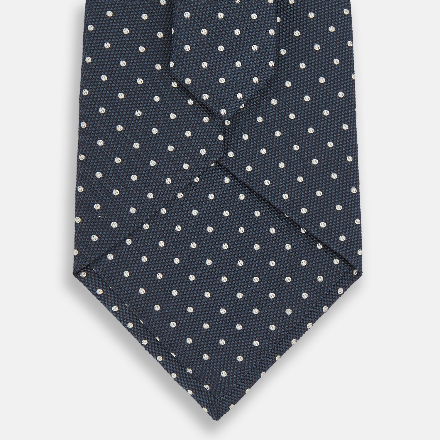 View 3 of product Navy Micro Dot Silk Tie