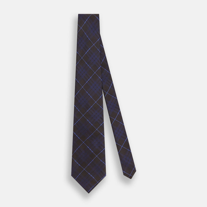 Green Tartan Silk Tie Image 1