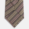 Brown Puppytooth Stripe Silk Tie