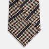 View 3 of product Brown Houndstooth Stripe Silk Tie