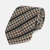 View 1 of product Brown Houndstooth Stripe Silk Tie