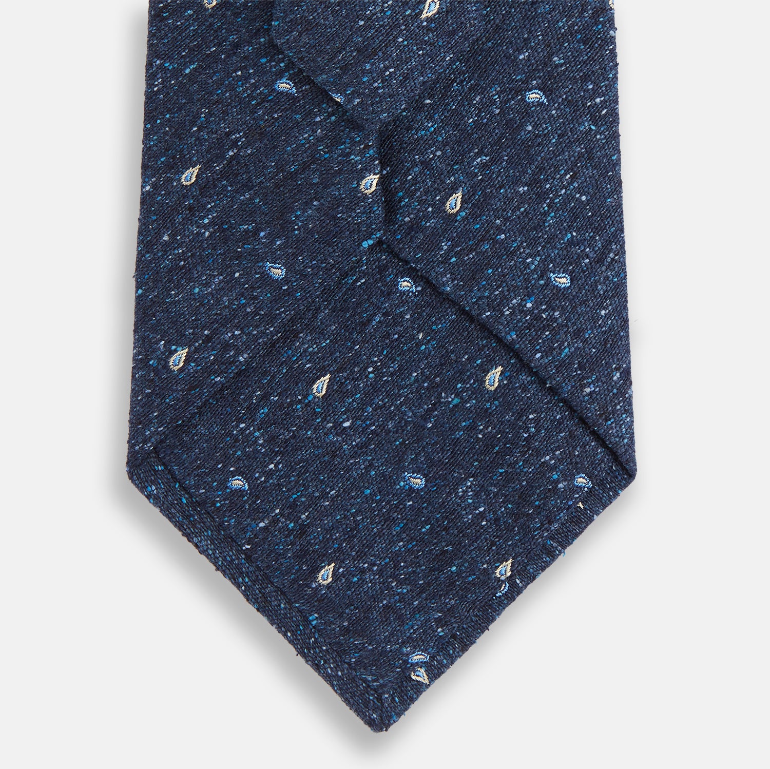 View 3 of product Navy Micro Paisley Silk Tie
