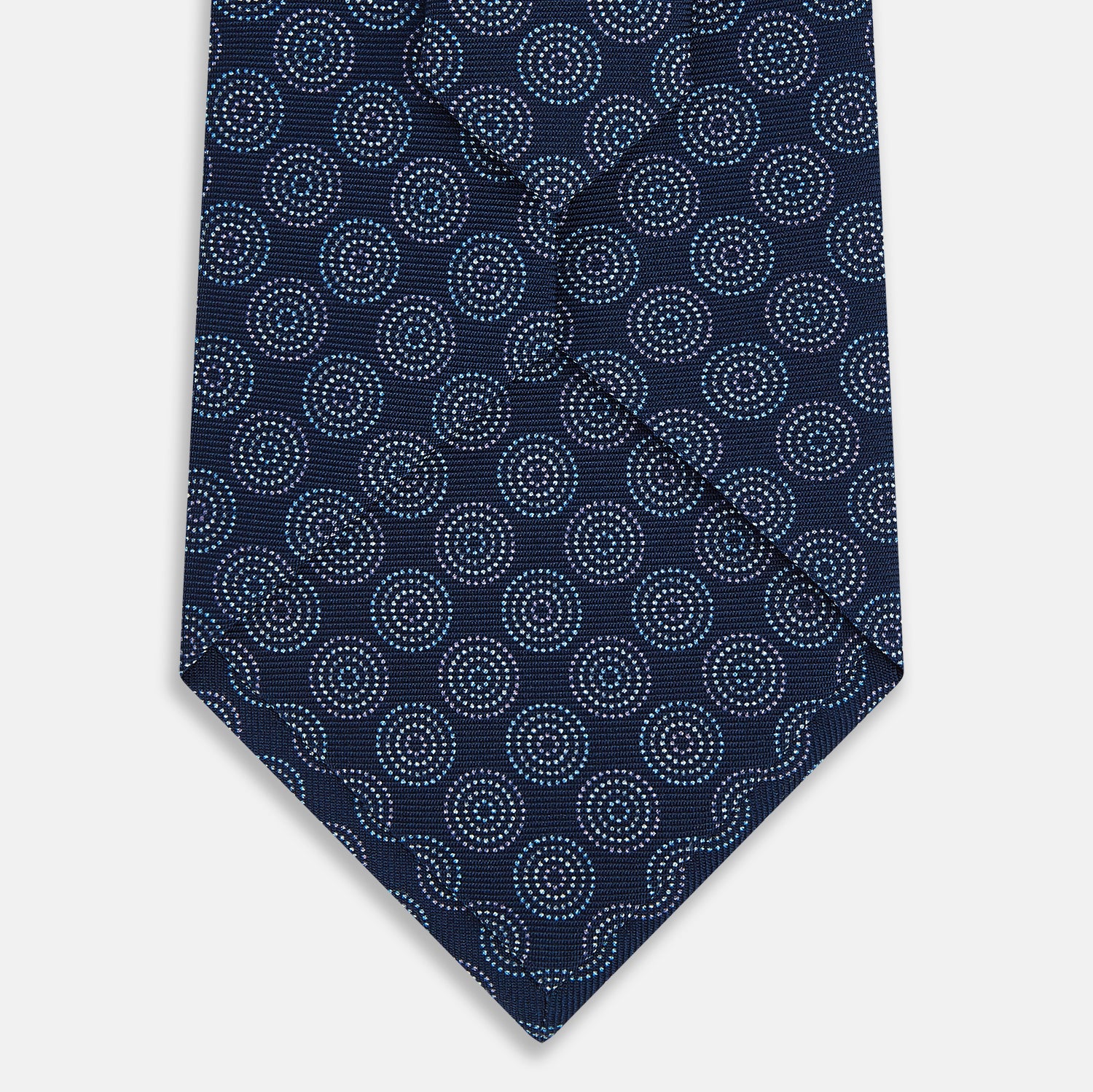 Navy Dotted Roundel Printed Silk Tie – Turnbull & Asser US