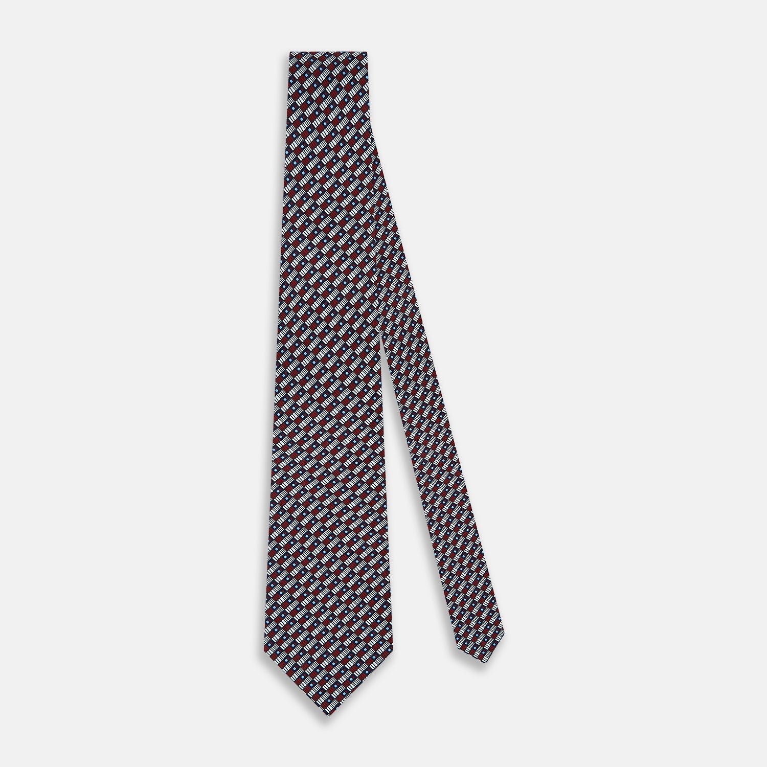 View 2 of product TIES 9.5CM GEOMETRIC RECTANGLES RED OS